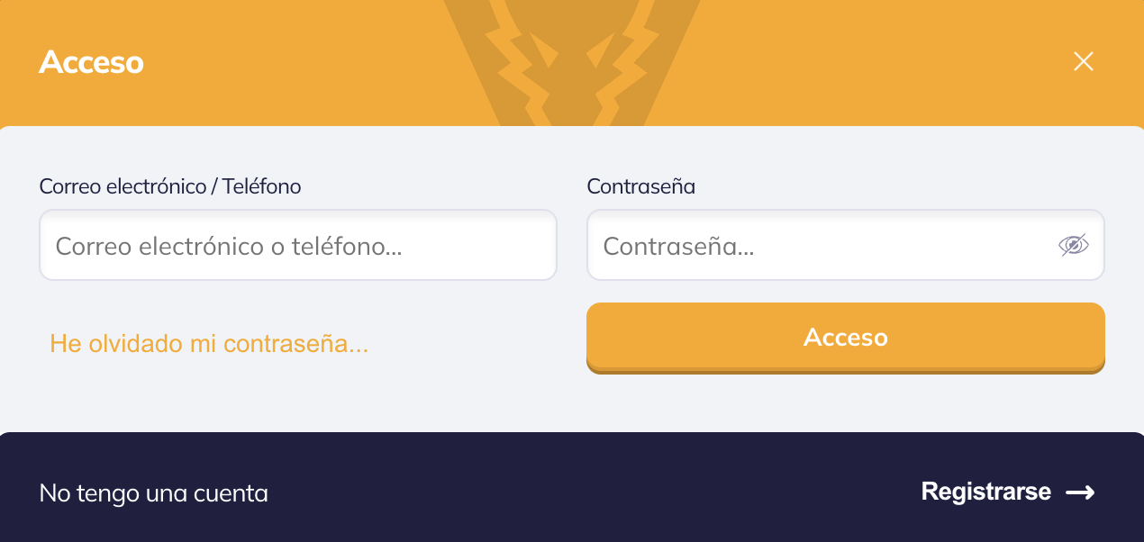 valor-login entrada a Valor